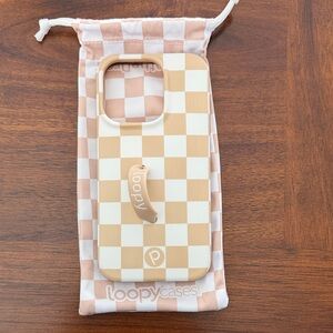 Loopy Case Beige Checkered Phone Cover